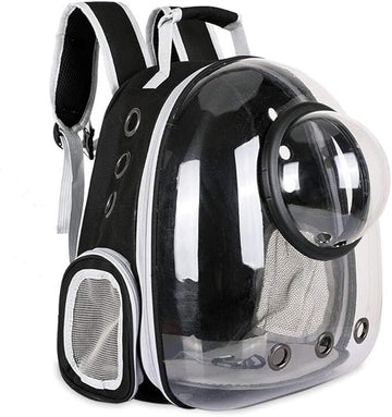pet products Pet Space Capsule Backpack, Small Medium Cat Puppy Dog Carrier, Transparent Breathable Heat Proof, Pet Carrier for Travel Hiking Walking Camping, Grey - RnR Galore