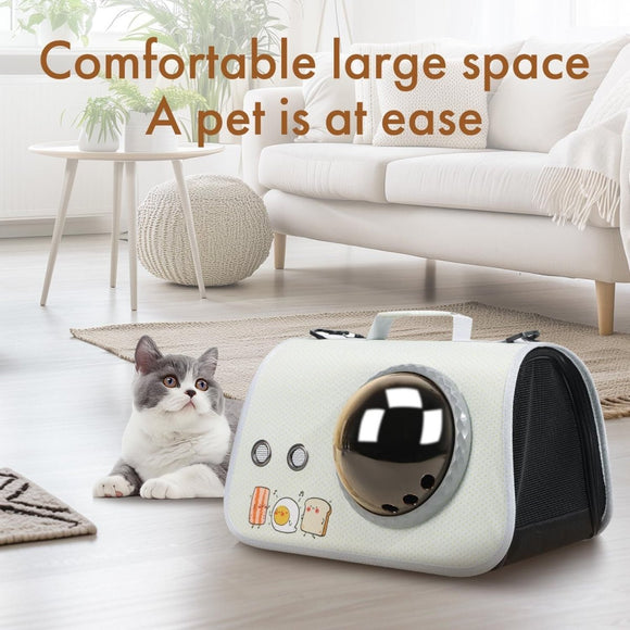 pet products Printed Space Capsule Cat Bag, Large Capacity Crossbody Dog Bag, Universal Pet Bag for All Seasons - RnR Galore