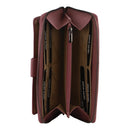 Pierre Cardin Womens Leather Zip Around Wallet RFID Blocking w/ Wristlet in Rose - RnR Galore