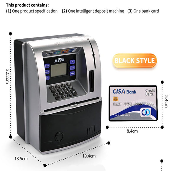 Pink Digital ATM Savings Bank for Kids - Electronic Piggy Bank with PIN & Card for Real Money - RnR Galore
