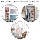Pink Portable Large Hanging Womens' Luxury PU Leather Cosmetic Bag - Waterproof Travel Toiletry Organizer , Easy Visibility & Durable - RnR Galore