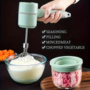 Pink Wireless charging handheld mixer, 30W with three - speed settings. Dual whisk heads designed for whipping eggs, cream, and batter. Suitable for both kitchen and outdoor use, also an ideal gift. - RnR Galore