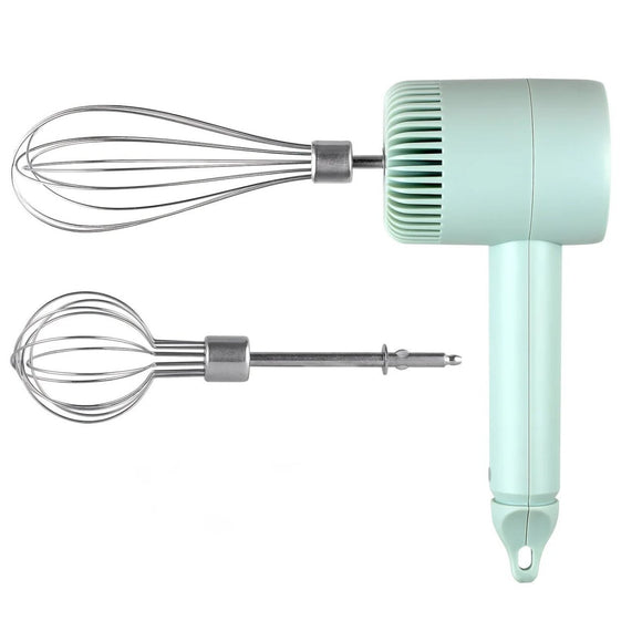 Pink Wireless charging handheld mixer, 30W with three - speed settings. Dual whisk heads designed for whipping eggs, cream, and batter. Suitable for both kitchen and outdoor use, also an ideal gift. - RnR Galore