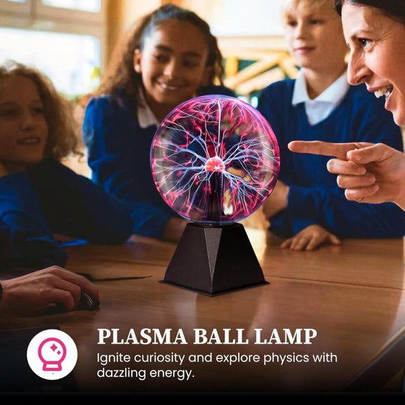 Plasma Ball Lamp - Touch & Sound Sensitive USB - Powered Globe for Decor, Parties & STEM Learning (4 Inch) | Other sizes Available in Store - RnR Galore