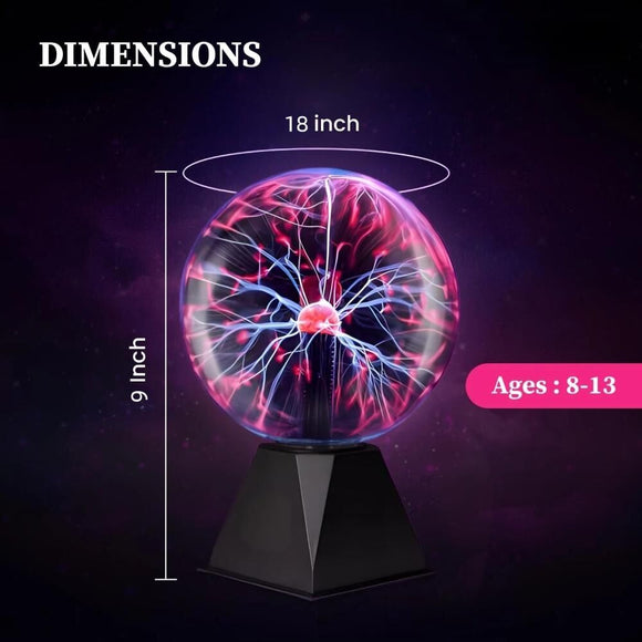 Plasma Ball Lamp - Touch & Sound Sensitive USB - Powered Globe for Decor, Parties & STEM Learning (6 Inch) | Other sizes Available in Store - RnR Galore