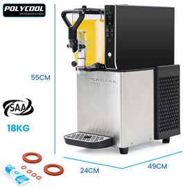 POLYCOOL 3L Single Tank Slushie Machine, Digital Control Slushy Maker - RnR Galore