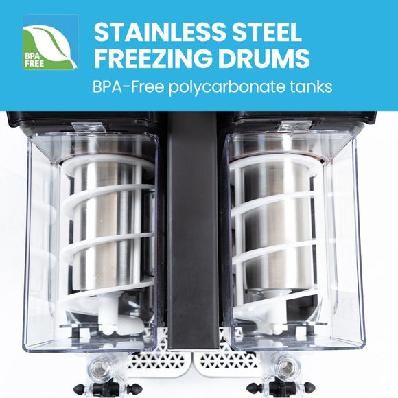 POLYCOOL 6L Double Tank Slushie Machine, Independent Digital Control Slushy Maker - RnR Galore