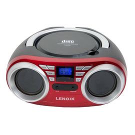 Portable CD Player (Red) 4W Speaker with FM Radio & AUX In - RnR Galore