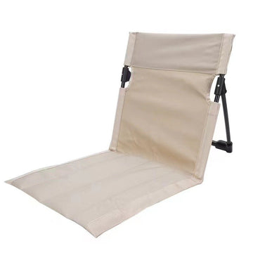 Portable Folding Beach Chair - Reclining Outdoor Seat 68x39.5x40.5cm with Carry Bag in white - RnR Galore