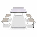 Portable Folding Picnic Camping Set BBQ Party Aluminium Table 4 Foldable Chairs - RnR Galore