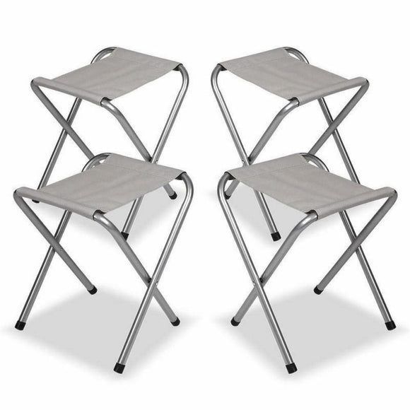 Portable Folding Picnic Camping Set BBQ Party Aluminium Table 4 Foldable Chairs - RnR Galore