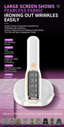 Portable Handheld Garment Steamer & Mini Iron - Smart Temperature Control, Rapid Heating & Powerful Steam for All Fabrics(White) - RnR Galore