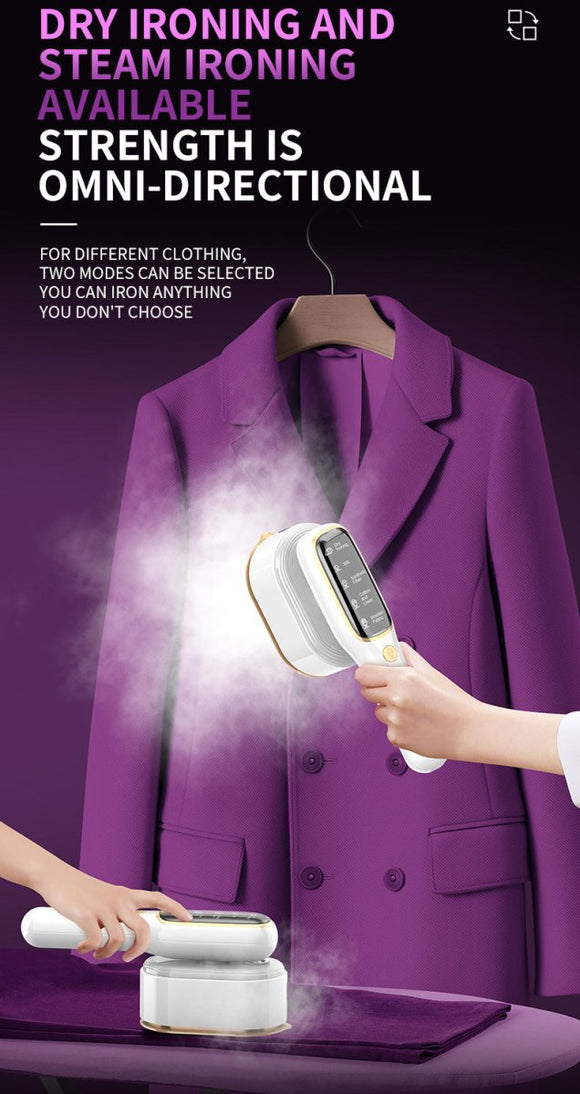 Portable Handheld Garment Steamer & Mini Iron - Smart Temperature Control, Rapid Heating & Powerful Steam for All Fabrics(White) - RnR Galore