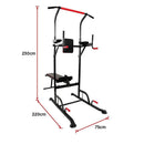 Power Tower Pull Up Weight Bench Dip Multi Station Chin Up Home Gym Equipment - RnR Galore
