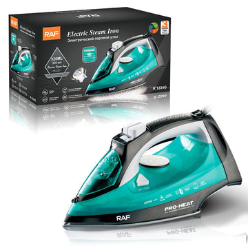 Powerful 2200W Electric Steam Iron with Ceramic Soleplate & Vertical Steam Function(green) - RnR Galore