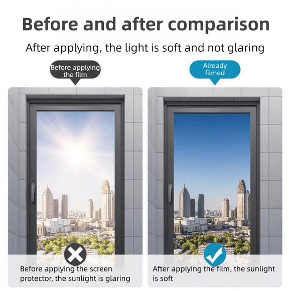 Premium 6 - Layer Black Window Film for Home/Office – Reflective One - Way Privacy, 50cm x 2m One Roll, UPF 50+ UV Block,With Full Install Tools - RnR Galore