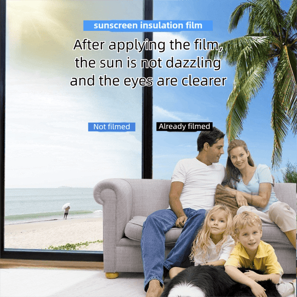 Premium 6 - Layer Black Window Film for Home/Office – Reflective One - Way Privacy, 50cm x 2m One Roll, UPF 50+ UV Block,With Full Install Tools - RnR Galore