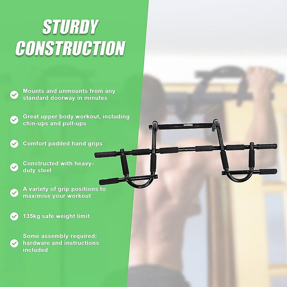 Professional Doorway Pull Up Bar – Chin Up Gym Exercise Bar for Home Workouts - RnR Galore