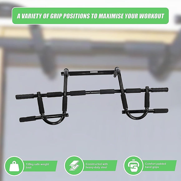 Professional Doorway Pull Up Bar – Chin Up Gym Exercise Bar for Home Workouts - RnR Galore