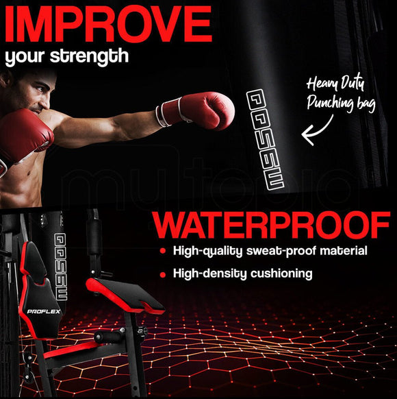 PROFLEX Home Gym Exercise Machine Fitness Equipment Weight Bench Press Set 100lbs - RnR Galore