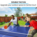 Proflex Premium Outdoor Table Tennis Table, with 4 Player Ping Pong Paddle and Pingpong Ball Pack - RnR Galore