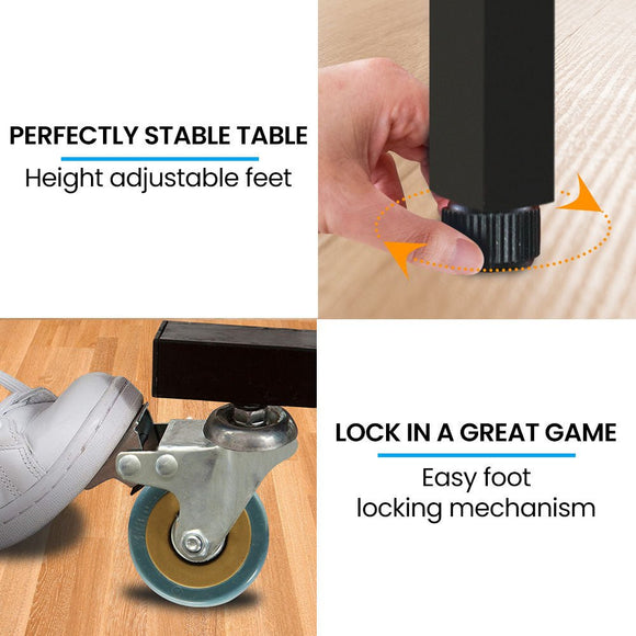 Proflex Table Tennis Table, with 4 Player Ping Pong Paddle and Pingpong Ball Pack - RnR Galore