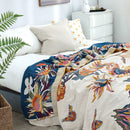 Pure Cotton Multi - Layer Gauze Blanket(Classic B, 240 cm x 240 cm) - Lightweight, Ultra - Breathable, and Moisture - Wicking Summer Quilt for Hot Sleepers - RnR Galore
