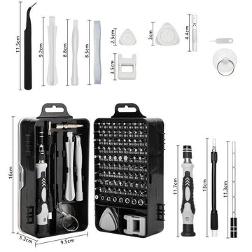Purple and Black Professional 115 - in - 1 Precision Screwdriver Set - Magnetic Repair Tool Kit for PC, Laptop, Phone & Electronics - RnR Galore