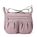 Purple Multi - Pocket Lightweight Nylon Crossbody Bag – Stylish, Functional, and Spacious Shoulder Bag for Women - RnR Galore