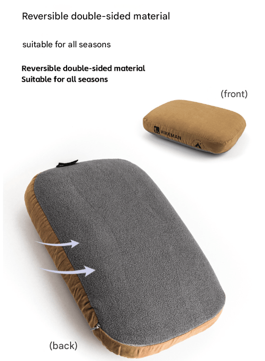 Purple Reversible Memory Foam Travel Pillow - All - Season Comfort Neck Support for Deep Sleep & Portability - RnR Galore