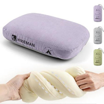 Purple Reversible Memory Foam Travel Pillow - All - Season Comfort Neck Support for Deep Sleep & Portability - RnR Galore