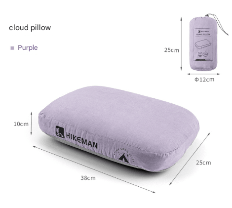 Purple Reversible Memory Foam Travel Pillow - All - Season Comfort Neck Support for Deep Sleep & Portability - RnR Galore