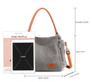 Purple Women's Canvas Hobo Handbag Large Shoulder Tote Bag Adjustable Crossbody Strap Casual Purse 40cm for Work School Travel - RnR Galore