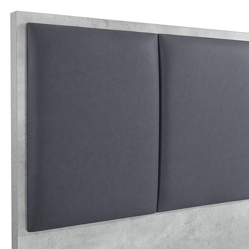 Queen Bed Frame Fabric Upholstery MDF in Cement Colour - RnR Galore