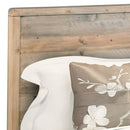 Queen Size Wooden Bed Frame in Solid Wood Antique Design Light Brown - RnR Galore