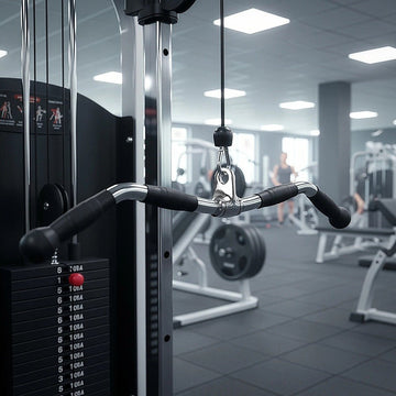 Randy & Travis Rubber - Coated Revolving Curl Row Bar Attachment for Gyms - RnR Galore