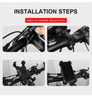 Red and Black Secure Grip Bike Phone Mount - Adjustable 360 Rotation Bicycle Handlebar Holder, Universal Cradle for MTB & Road Cycling - RnR Galore