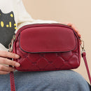 Red Chic Quilted Crossbody Bag - Multi - Compartment PU Leather Shoulder Purse - RnR Galore