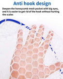 Red High Strength Large Landing Net - Fishing Net with Long Foldable Handle and Soft Rubber Netting, Dip Net for Fishing, Ideal for Boat, Pier, River Angling - RnR Galore