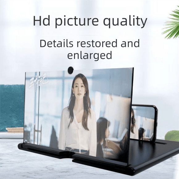 Red Portable 10 - Inch Mobile Phone Screen Magnifier with Foldable Stand - 3D HD Video Amplifier for Movies & Reading - Pull - Out Design Compatible with All Smartphones - Ideal for Home, Travel & Camping - RnR Galore