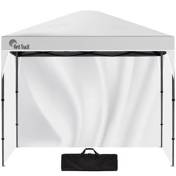 RED TRACK 3.6x2.2m Ultra Compact Folding Gazebo, Walls, Carry bag, Portable Outdoor Popup Marquee for Camping Beach, White - RnR Galore