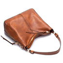 Red Womens Soft PU Leather Hobo Bag - Large Casual Tote Handbag with Adjustable Crossbody Strap - RnR Galore