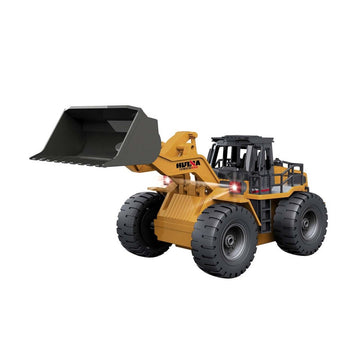 Remote Control Model Bulldozer Truck (Yellow), Driving Cab and Scoop - RnR Galore