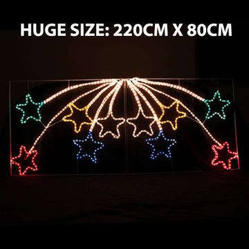 Samland Led Animated 10 Stars Motif Rope Light for Christmas 2.2m - RnR Galore