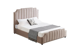 Santosa Champagne Velvet Bed - King - RnR Galore