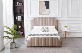 Santosa Champagne Velvet Bed - King - RnR Galore