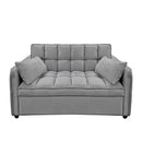Sarantino Quincy 2 - Seater Velvet Sofa Bed in Dark Grey with Wooden Frame and Tufted Design - RnR Galore