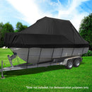 Seamanship Boat Cover 19 - 21ft Trailerable Jumbo Marine Grade Heavy Duty Black - RnR Galore