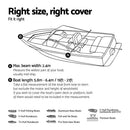 Seamanship Boat Cover 19 - 21ft Trailerable Jumbo Marine Grade Heavy Duty Black - RnR Galore
