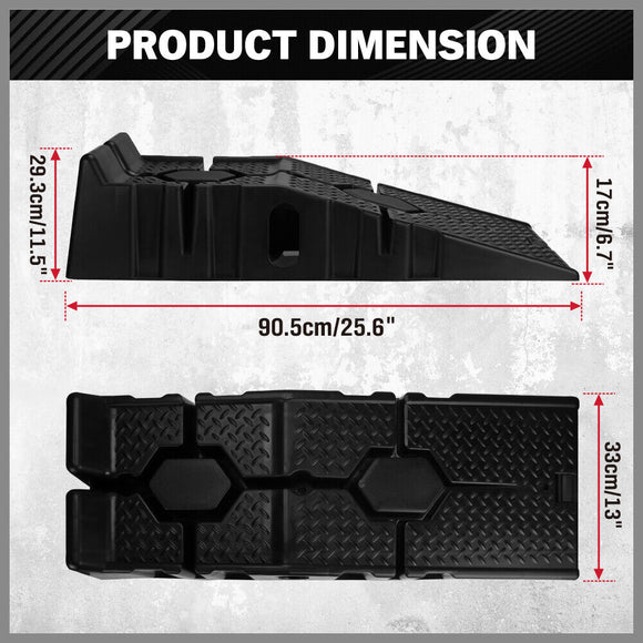 SEDY 2Pcs 2 Ton Heavy Duty Car Ramps 17cm Rise Antiskid Vehicle Service Ramp Au - RnR Galore